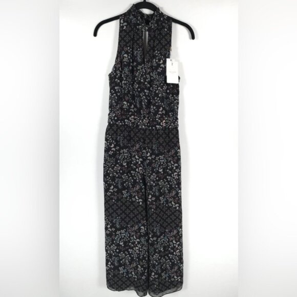 NWT TED BAKER LONDON Marcila Hazel High Neck Wide Leg Floral Jumpsuit Sz 1(S) - Picture 6 of 16